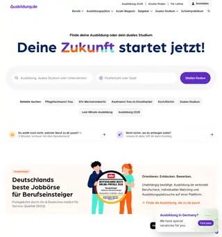 ausbildung.de platform preview ausbildung.de platform preview
