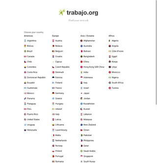 Trabajo.org platform preview Trabajo.org platform preview